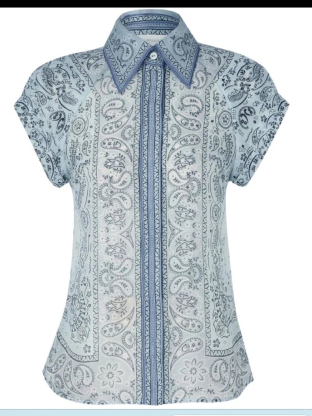 ZIMMERMANN matchmaker blouse. Light blue paisley size 2 / M. NWT!!